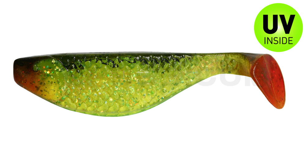 Aqua 4" (ca. 10,0 cm) grün(chartreuse)-glitter / schwarz
