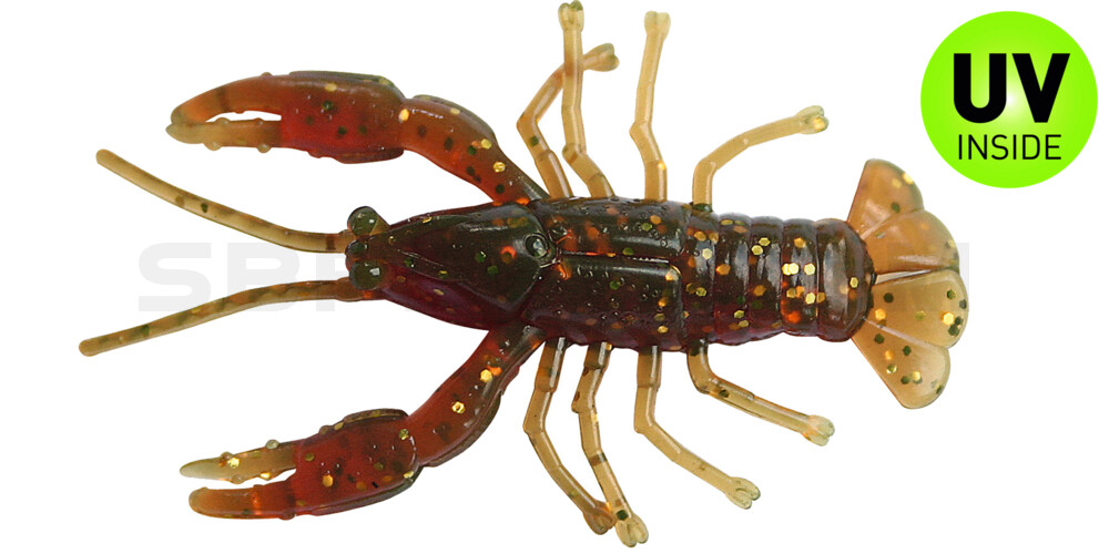 Baby Crawfish 1" (4,5cm) motoroil-glitter
