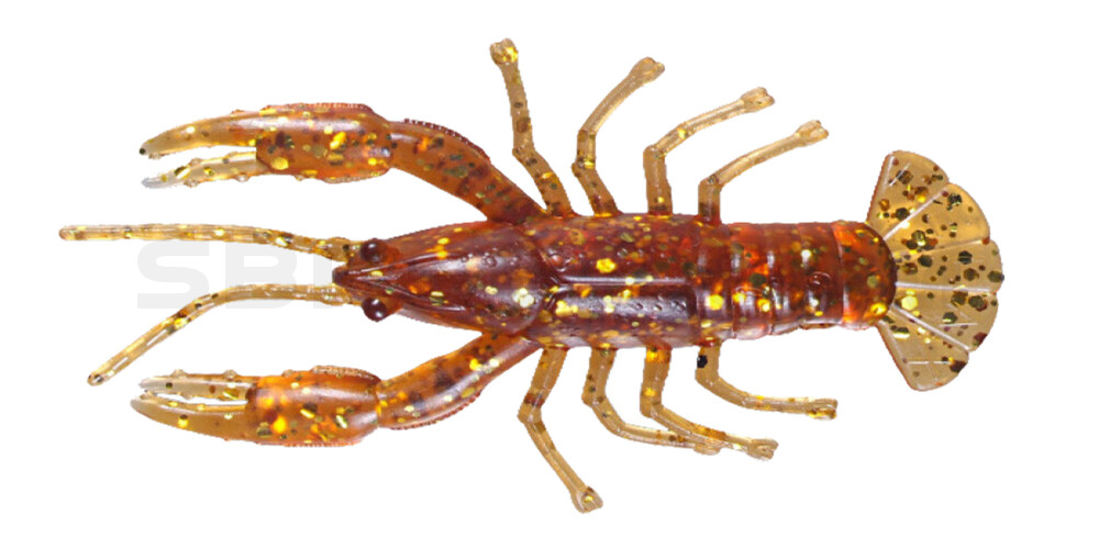 Baby Crawfish 2" (6,5cm) bernstein-glitter