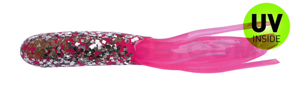 Baby Tube 1" (ca. 3,5 cm) silber glitter/pink