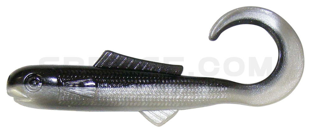 Banjo Curl Tail 4" (ca. 10 cm) Pearl w/black Back