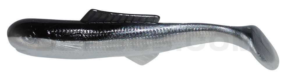 Banjo Shad 3" (ca. 8 cm) Pearl w/black Back