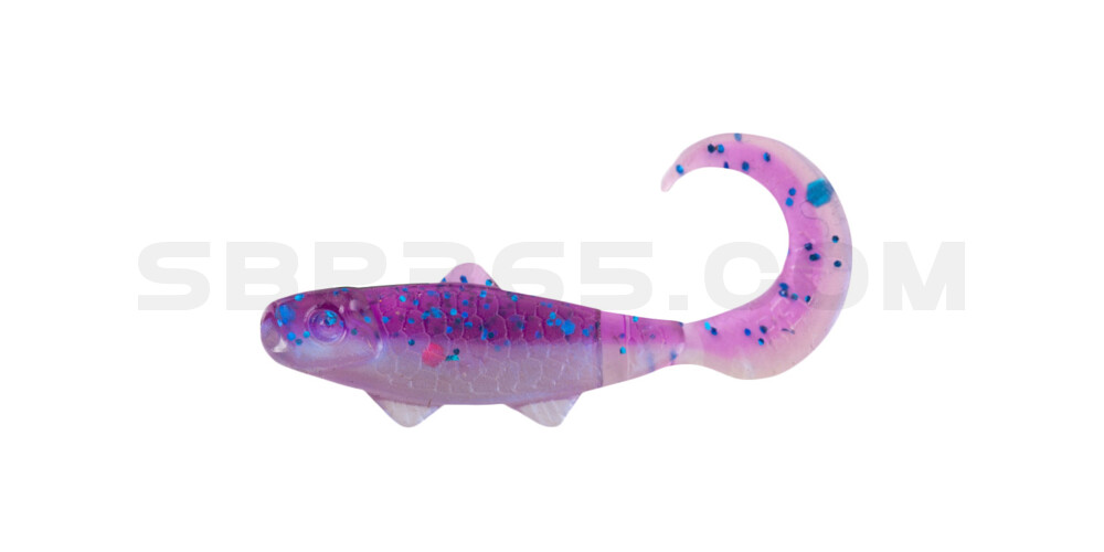 Banjo Twister 1" (ca. 3,5 cm) blauperl / violett-electric blue Glitter