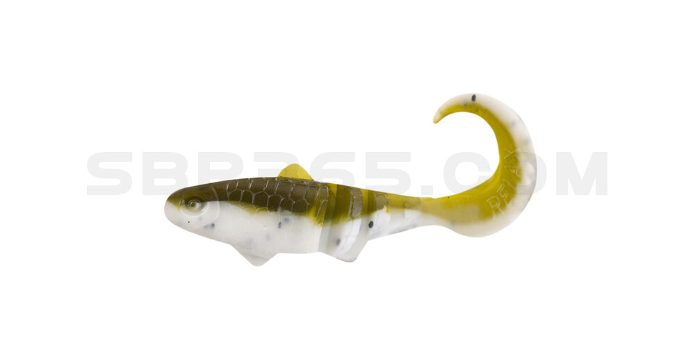 Banjo Twister 1" (ca. 3,5 cm) reinweiss / olive-tree-Glitter