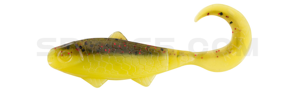 Banjo Twister 2" (ca. 5,0 cm) gelb / Watermelon Glitter