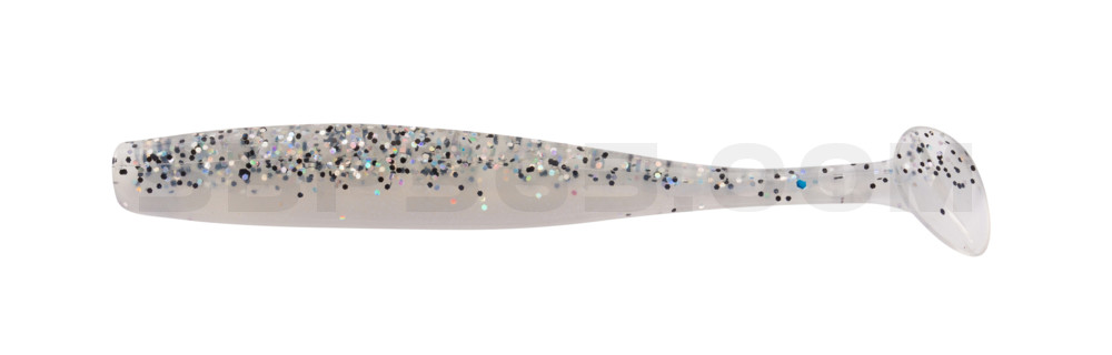 Bass Shad 2,5" (ca. 7 cm) blauperl / klar salt´n pepper Glitter