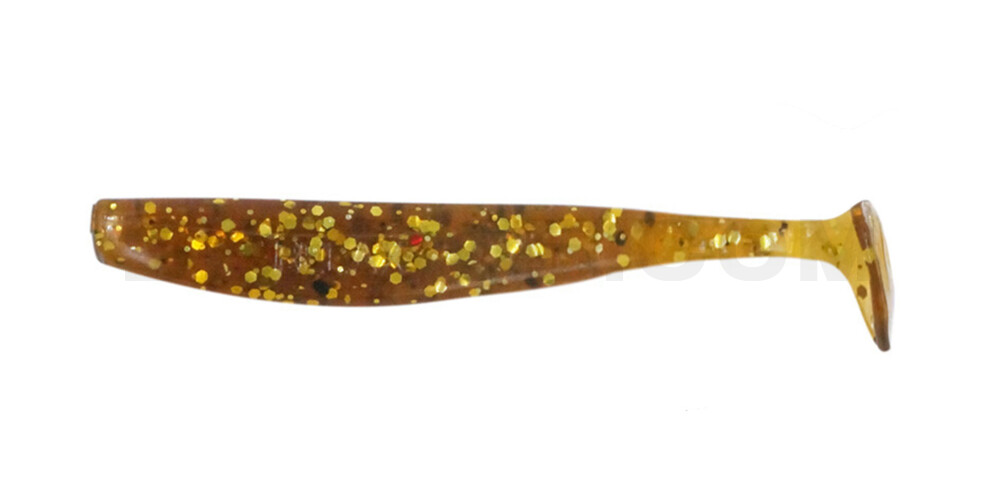 Bass Shad 2,5“ (ca. 7 cm) klar bernstein-Glitter