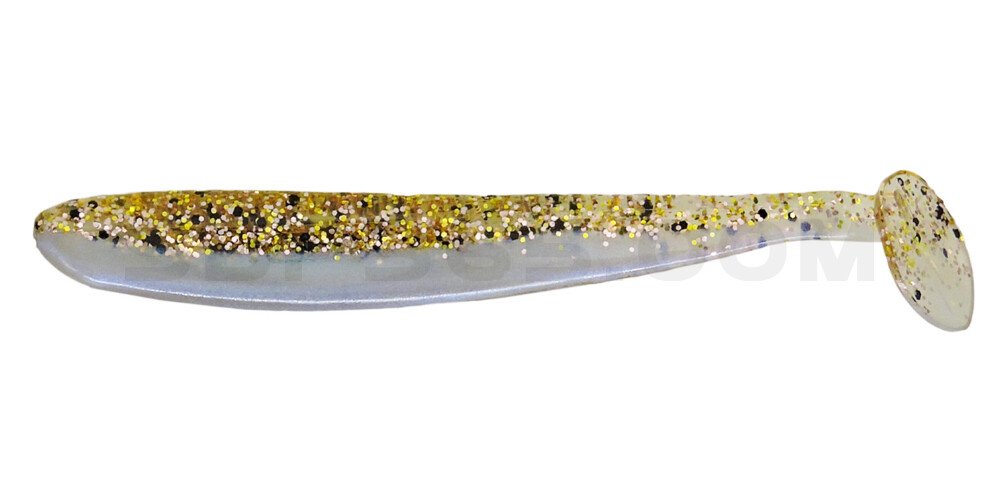 Bass Shad 3“ (ca. 9 cm) blauperl / klar kupfer, schwarz Glitter