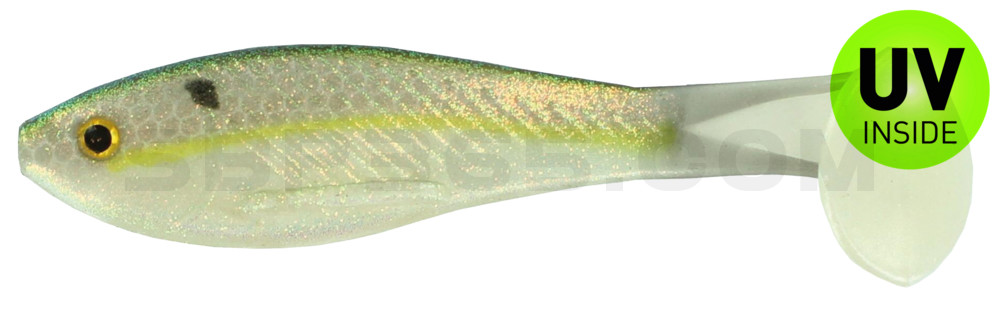 BBB Kicker 4,25" (ca. 11,2 cm) im Hartschalenblister Chartreuse Gizzard