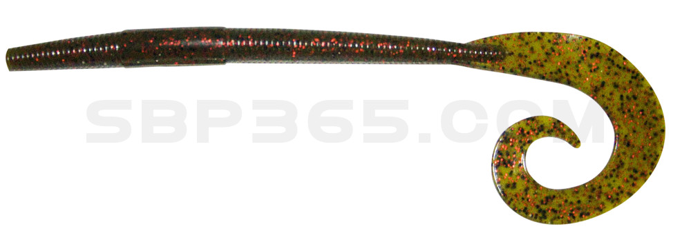 Big Curl Tail Worm 10" (ca. 19 cm) Watermelon Red Flake