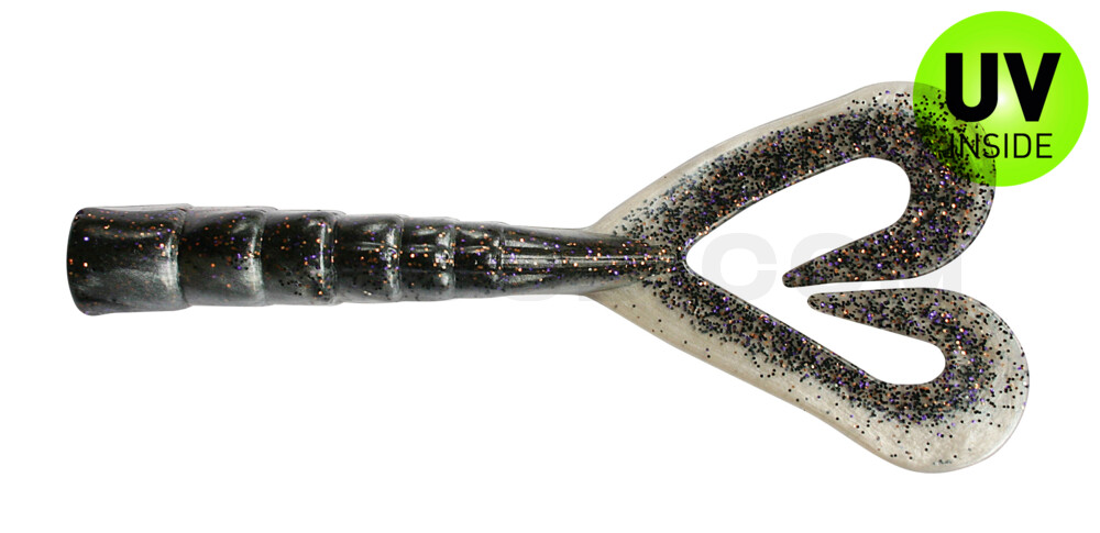 Big Twin Tail 6" (15cm) perlweiss-rauch Glitter