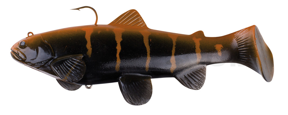 Castaic-Swim-Bait-Trout- 8" (20cm) sinking im Hartschalenblister Black Orange