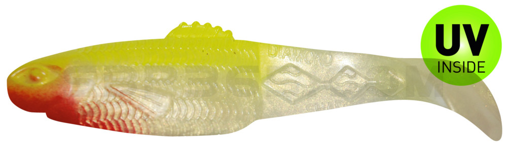 Diamond-Shad 2,5" (ca. 7,0 cm) goldperl / fluogelb