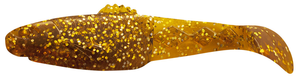 Diamond-Shad 2,5" (ca. 7,0 cm) klar bernstein-Glitter