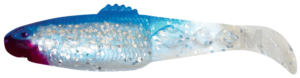Diamond Shad 3,5" (ca. 10,0 cm) blauperl-Glitter / blau