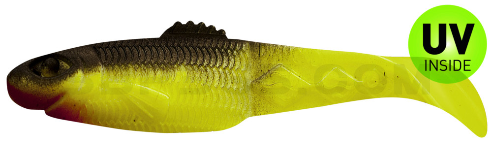 Diamond Shad 3,5" (ca. 10,0 cm) perlgrün / schwarz