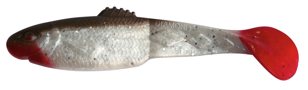 Diamond Shad 3,5" (ca. 10,0 cm) perlweiss-Glitter / braun