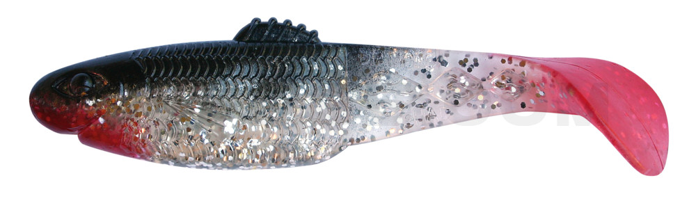 Diamond Shad 5" (ca. 13,5 cm) klar silber-Glitter / schwarz