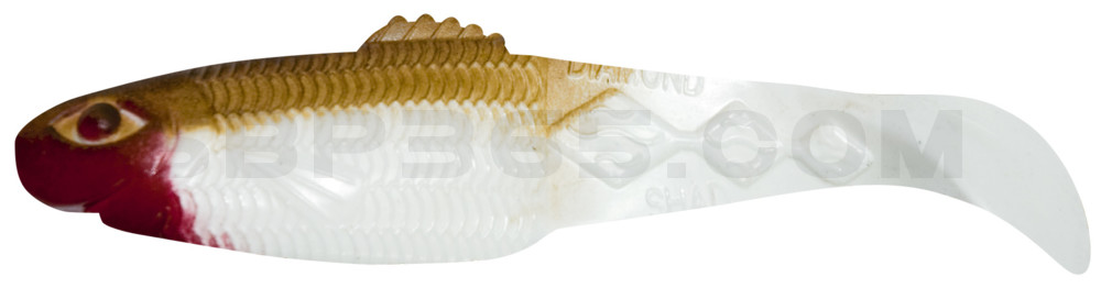 Diamond Shad 5" (ca. 13,5 cm) reinweiss / braun