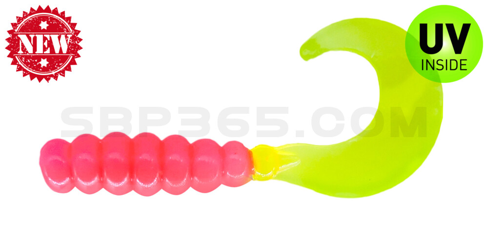 Fat Grub 2" (ca. 5 cm) Bubblegum/Chart