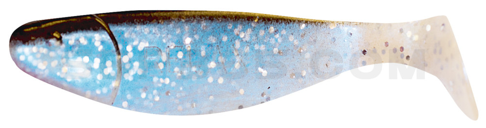 Jankes 4" (ca. 11,0 cm) blauperl-Glitter / schwarz