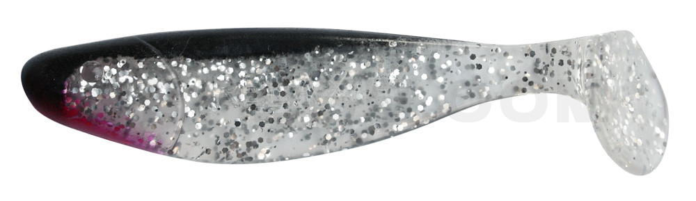 Jankes 4" (ca. 11,0 cm) klar silber-Glitter / schwarz