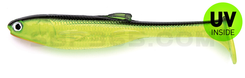 Jerky J Swim 3,5" (ca. 9,0 cm) im Hartschalenblister Chartreuse