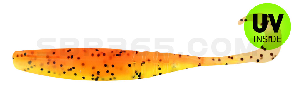 Jointed Jerk Minnow Curl Tail 3.75" (ca. 9 cm) im Zip Bag Candy Corn