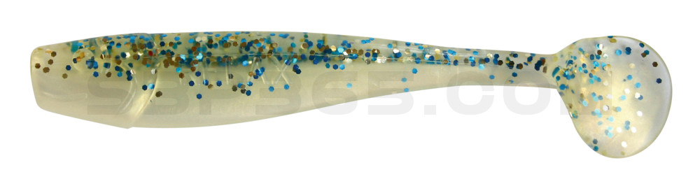 King-Shad 3" (ca. 8,0 cm) goldperl / klar blau Glitter
