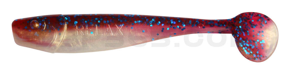 King-Shad 4" (ca. 11,0 cm) goldperl / cherry-blau Glitter