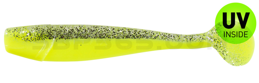 King-Shad 5" (ca. 14,0cm) fluogelb / klar silber glitter