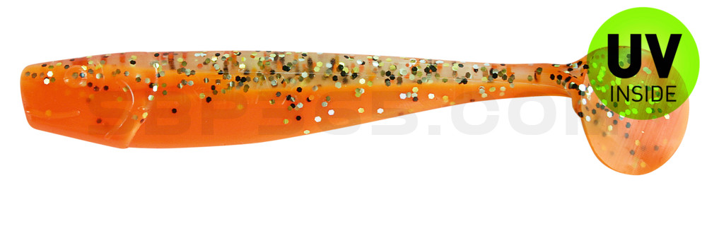 King-Shad 5" (ca. 14,0cm) orange / klar gold,schwarz Glitter