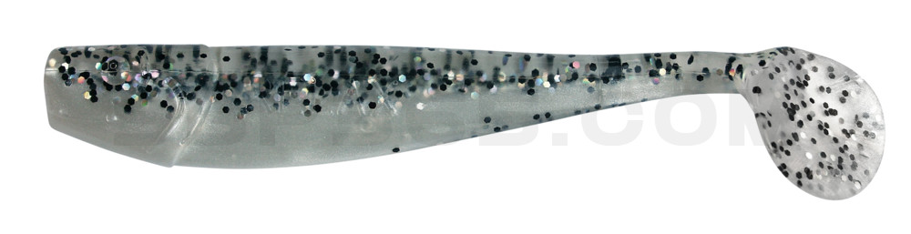 King-Shad 5" (ca. 14,0cm) perlweiss / klar salt´n pepper Glitter
