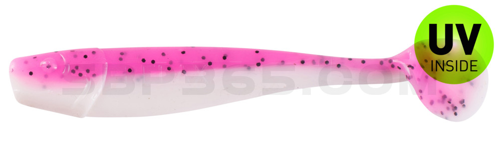 King-Shad 5" (ca. 14,0cm) reinweiss / hot pink Glitter