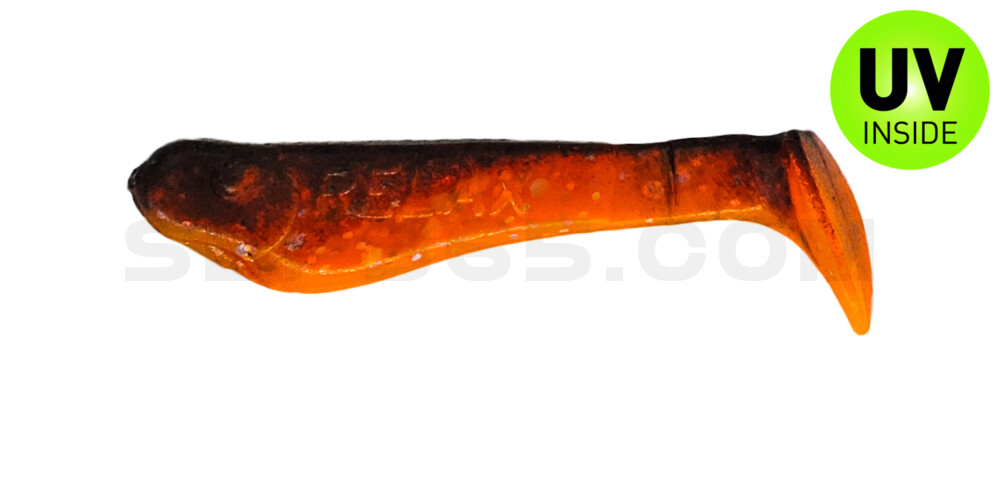 Kopyto-Classic 1" (ca. 3,5 cm) klar fluoorange-Glitter / schwarz