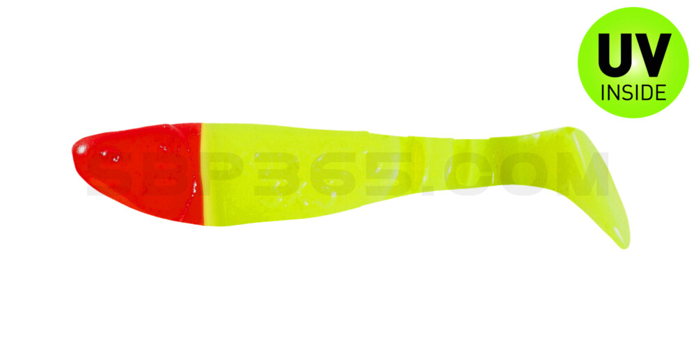 Kopyto-Classic 2,5" (ca. 7,0 cm) fluogelb / red head