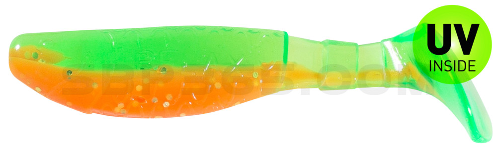 Kopyto-Classic 3" (ca. 8,0 cm) orange-Glitter / fluogrün-Glitter