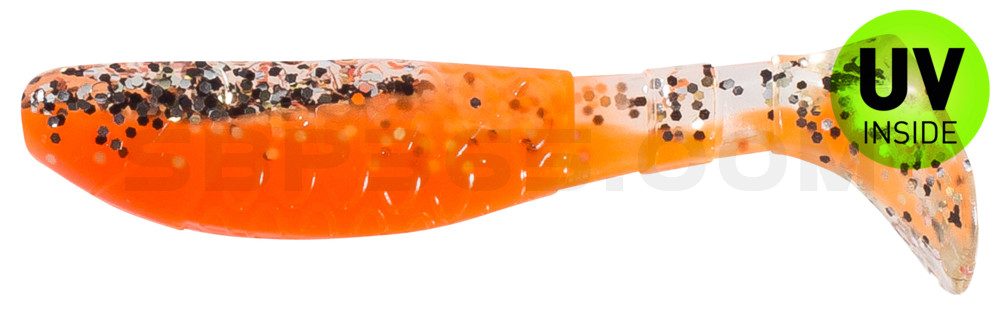 Kopyto-Classic 3" (ca. 8,0 cm) orange / klar gold,schwarz Glitter