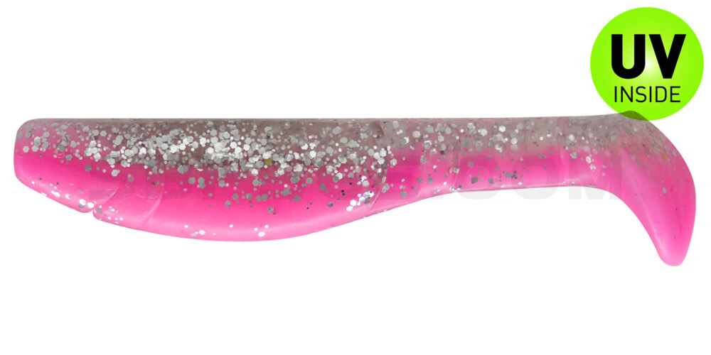 Kopyto-Classic 4" (ca. 11,0 cm) bubblegum / klar silber Glitter