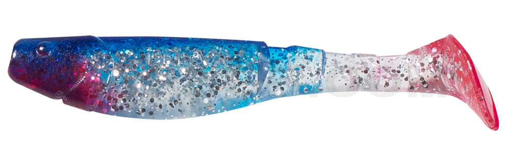 Kopyto-Classic 4" (ca. 11,0 cm) klar silber-Glitter / blau