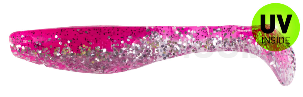 Kopyto-Classic 4" (ca. 11,0 cm) klar silber Glitter / hot pink Glitter