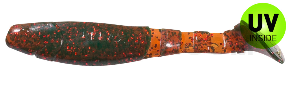 Kopyto-Classic 4" (ca. 11,0 cm) motoroil-rot-Glitter