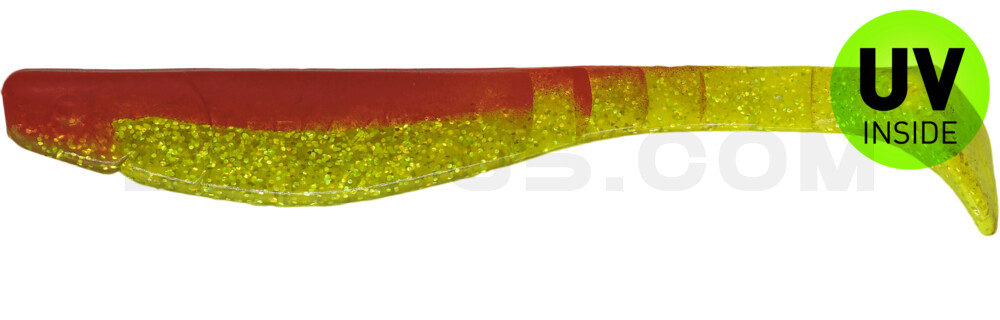Kopyto-Classic 8" (ca. 20,0 cm) grün(chartreuse)-Glitter / rot