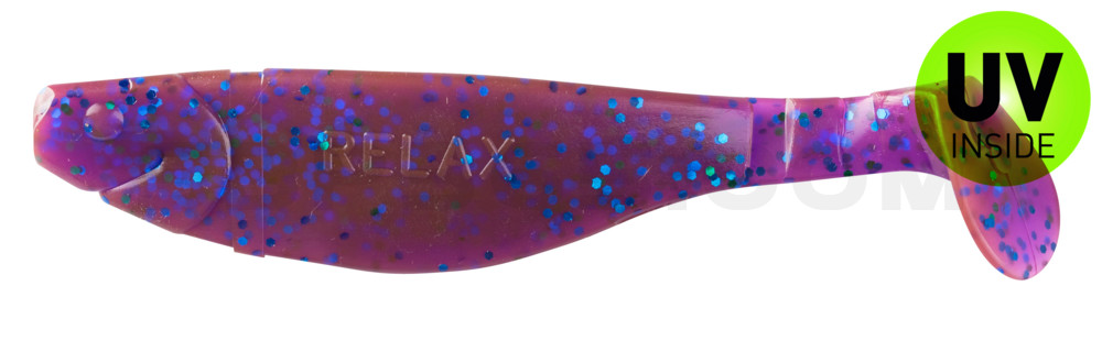 Kopyto-River 4" (ca. 11,0 cm) crawfish-violett-electric blue-Glitter