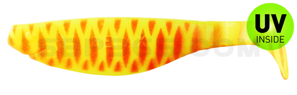 Kopyto-River 4" (ca. 11,0 cm) fluogelb / rot