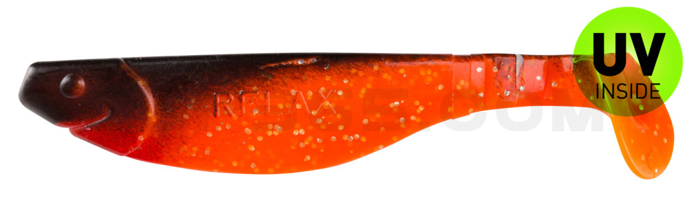 Kopyto-River 4" (ca. 11,0 cm) orange-Glitter / schwarz