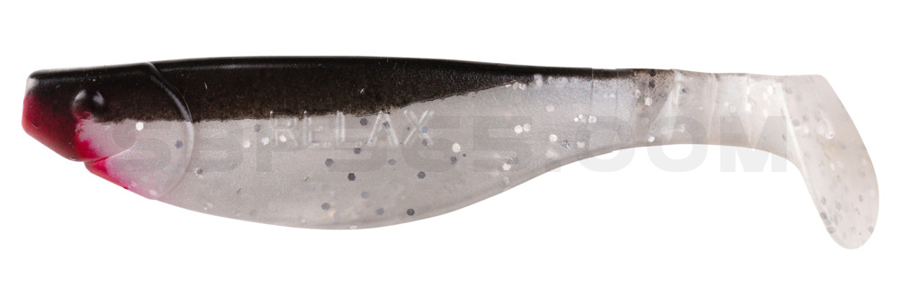 Kopyto-River 4" (ca. 11,0 cm) perlweiss-Glitter / schwarz