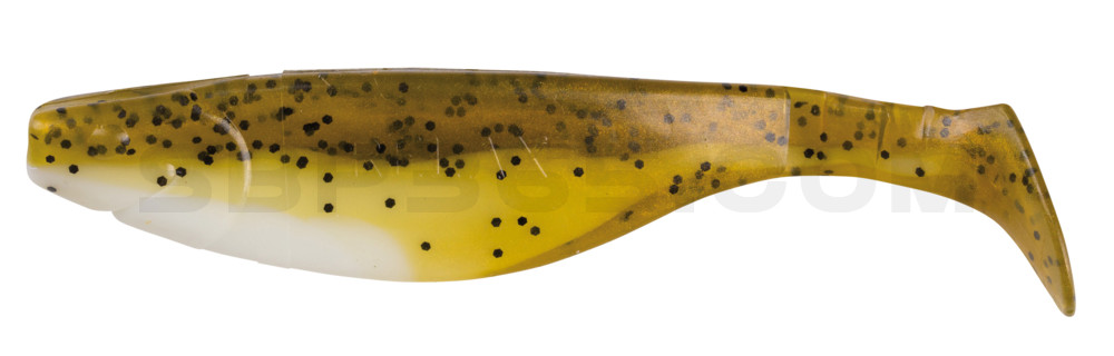 Kopyto-River 4" (ca. 11,0 cm) reinweiss / olivebraun-Glitter