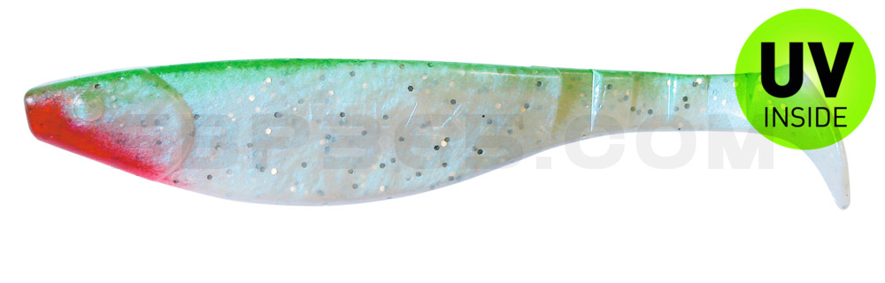 Kopyto-River 6" (ca. 16,0 cm) blauperl-Glitter / grün