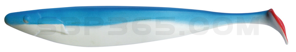 Megalodon 15" (ca. 40,0 cm) reinweiss / blau